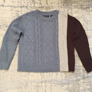 Banana Republic crew neck wool blend color block sweater, XS